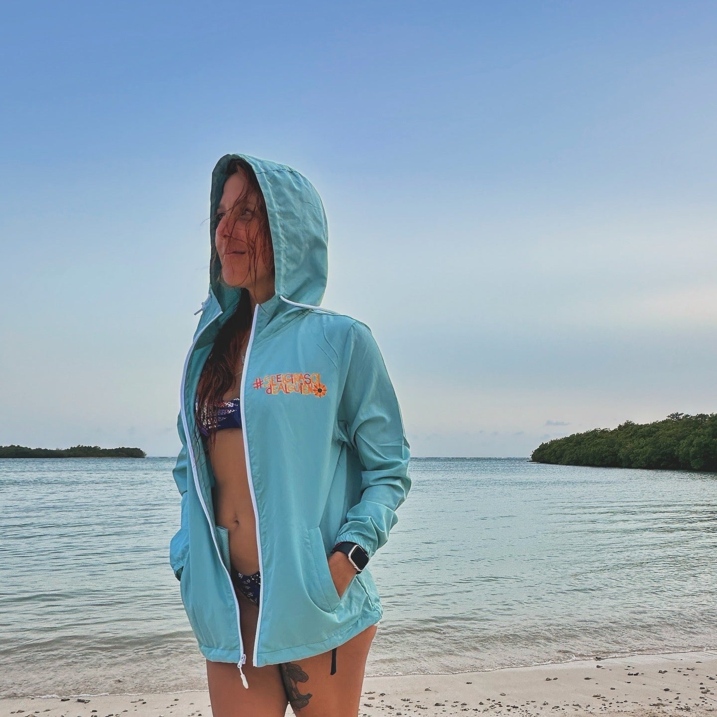 Rogue se el girasol de alguien zip up windbreaker